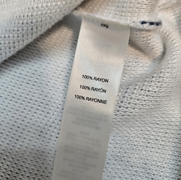 Chico's‎ Blue & Rust Paisley Fall Foulard Boat Neck Pullover Size 2X Women's L72 - Picture 7 of 9